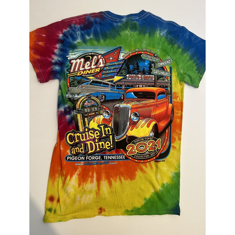 Colortone Tie Dye Men Size Small Pigeon Forge Cruise In Mel’s Diner Car Show